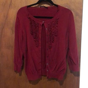 Limited cardigan with ruffle detail